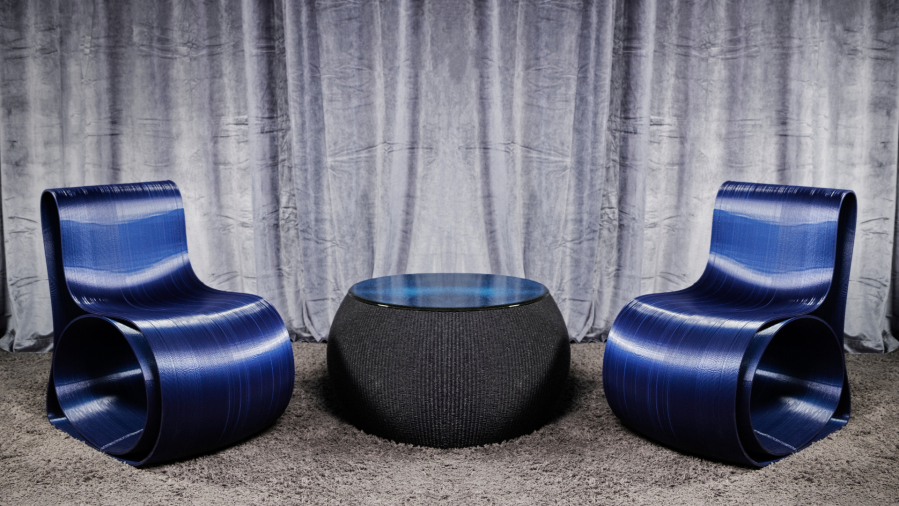 Robotic 3D printing of custom design furniture