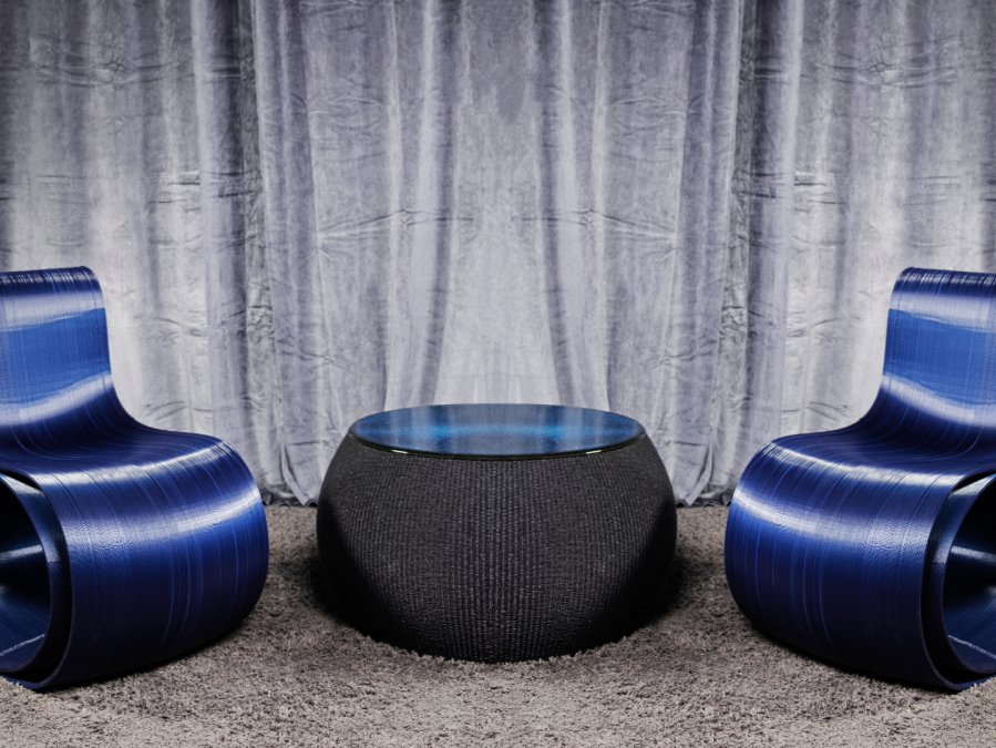 Robotic 3D printing of custom design furniture